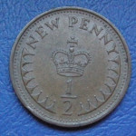 GREAT BRITAIN 1/2 NEW PENNY 1971