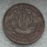 GREAT BRITAIN 1/2 PENNY 1943