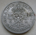 GREAT BRITAIN 1 FLORIN (Two Shillings) 1949
