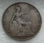 GREAT BRITAIN 1 PENNY 1907