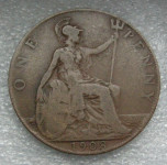 GREAT BRITAIN 1 PENNY 1908