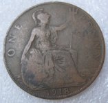 GREAT BRITAIN 1 PENNY 1918