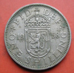 GREAT BRITAIN 1 SHILLING 1958 Crowned Scottish shield