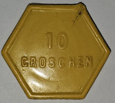 GB-10 GROSCHEN,BRITISH ARMED FORCES,NAAFI TOKEN FOR AUSTRIA WWII- RARE