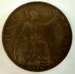 GREAT BRITAIN- ONE PENNY 1916.