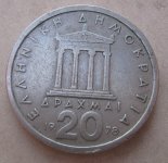 GREECE 20 DRACHMAI 1978