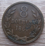 GUERNSEY 8 DOUBLES 1864