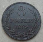 GUERNSEY 8 DOUBLES 1889H