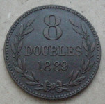GUERNSEY 8 DOUBLES 1889H