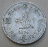 HONG KONG 1 DOLLAR 1974
