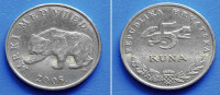 HRVATSKA CROATIA 5 KUNA 2005 KM: 11 – MRKI MEDVJED