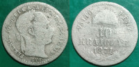 Hungary 10 krajcar, 1871 srebrnjak rijetko ****/