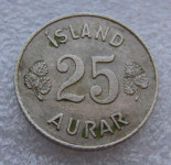 ICELAND 25 Aurar 1960