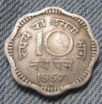 INDIA-REPUBLIC 10 NAYE PAISE 1957(B)