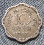 INDIA-REPUBLIC 10 NAYE PAISE 1957 (C)