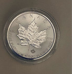 Investicijska platina u kapsuli od 1 unce Maple Leaf 2023