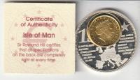 ISLE OF MAN D 40 MM, W 31 G,2008 COPPER-NIKEL SILVER PLATED