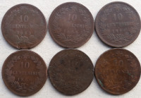 Italija 10 centesimi,1863.;1866H,N;M;OM;1893 IB