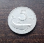 Italija 5 lira 1954