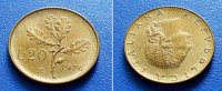 ITALIJA ITALY 20 LIRA 1976 R KM.97.2 - HRASTOVO LIŠĆE