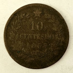 ITALY- 10 CENTESIMI 1863.
