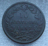 ITALY 10 CENTESIMI 1867.OM.