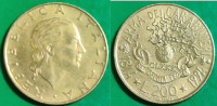 Italy 200 lire, 1994 180th Anniversary - Carabinieri ***/