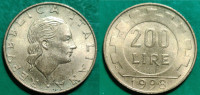Italy 200 lire, 1998 /