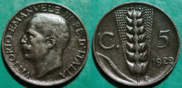 Italy 5 centesimi, 1922 ***/