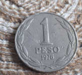 Kovanica Jedan 1 Čileanski Peso Čile 1976.