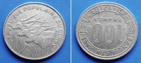 KONGO REPUBLIQUE POPULAIRE DU CONGO 100 FRANCS 1971 KM:1 - TRI GAZELE