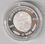 KOREA 5 WON 2001 AG UNC