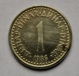 KOVANICA 1 DINAR 1986.-SFRJ