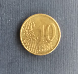 Kovanica 10 euro centi, Belgija 1999.
