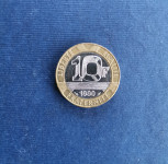 Kovanica 10 F, Liberte Egalite Fraternite 1990.