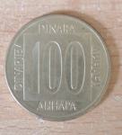 Kovanica 100 dinara SFRJ, 1989