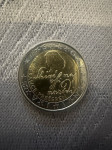 Kovanica od 2 eura France Prešeren 2023. God