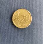Kovanica 20 euro centi, Belgija 2000.