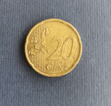Kovanica 20 euro centi, Italija 2002.