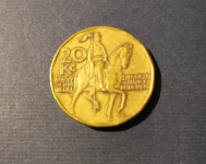 Kovanica 20 Kč, češka kruna 1998.