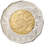 Kovanica 25 kuna 1999. godina – Euro