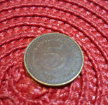 Kovanica 5 dinara - SFRJ