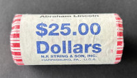 KOVANICE USA 1 Dollar 2010 – Abraham Lincoln, originalna rola (25 kom)