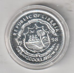 LIBERIA 20 $ 1998 AG UNC