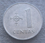 LITHUANIA 1 CENTAS 1991