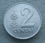 LITHUANIA 2 Centai 1991