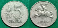 Lithuania 5 centas, 1991 ***/