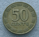 LITHUANIA 50 Centų 1997
