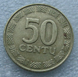 LITHUANIA 50 Centų 2000