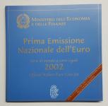 LOT KOMPLET EURO KOVANICE, ITALIJA 2002, PROOF, UNC